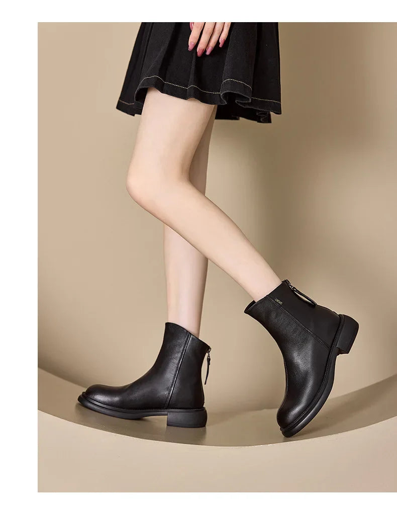 Warm Plush Flat Ankle Boots