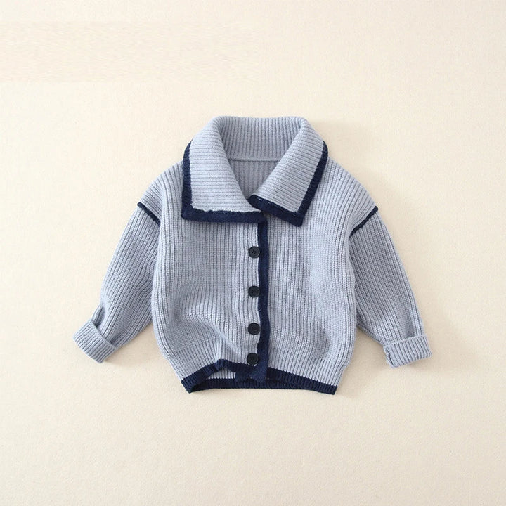 Trendy Cotton Knitted Kid's Cardigan