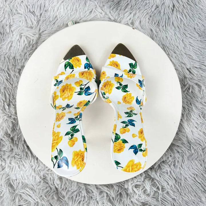 Stunning Lovely Floral High Heel Sandals