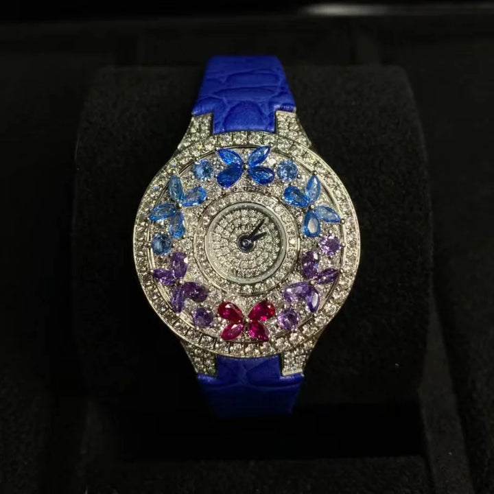 Elegant Colorful Jewel Wristwatch