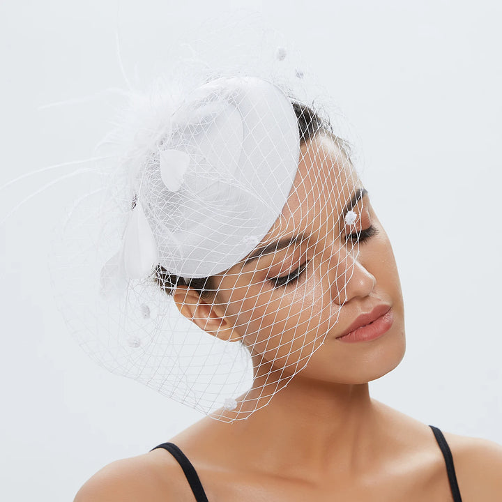 Fascinating Fishnet Veil Hat