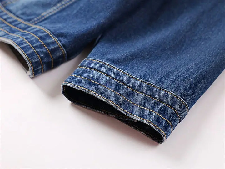 Trendy Cropped Denim Jeans Jacket