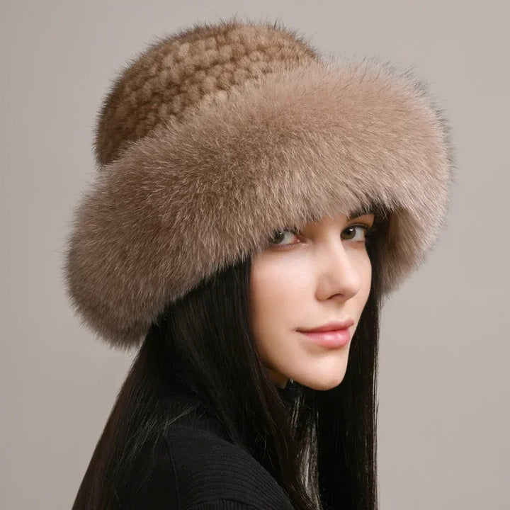 Premium Fur Knit Beanie Hat