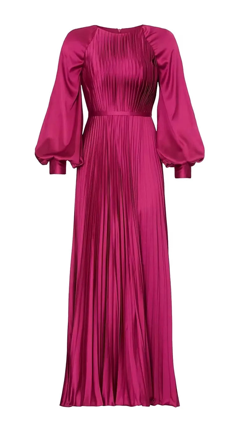 Elegant Delicacy Long Pleated Dress