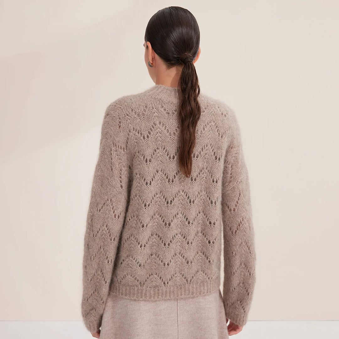 Refined Cashmere Mock Neck Jumper