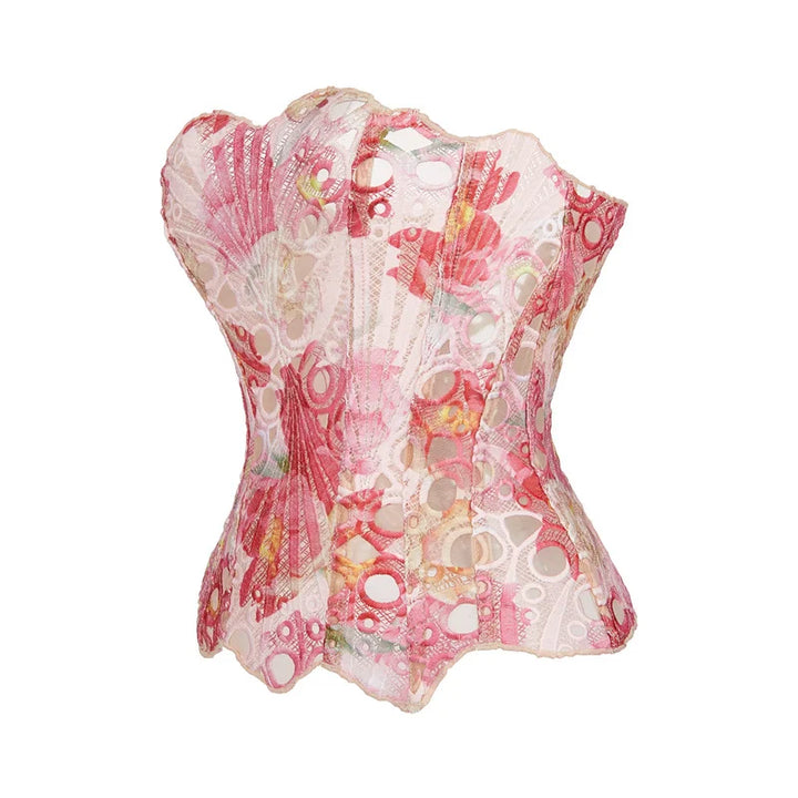 Sweet Double Layered Floral Lace Corset