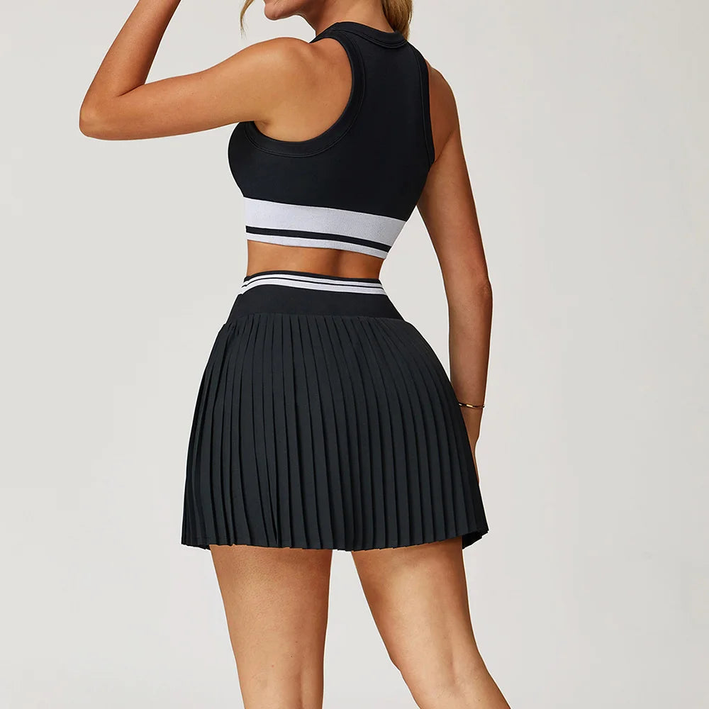 Seamless Mini Yoga Skirt Set