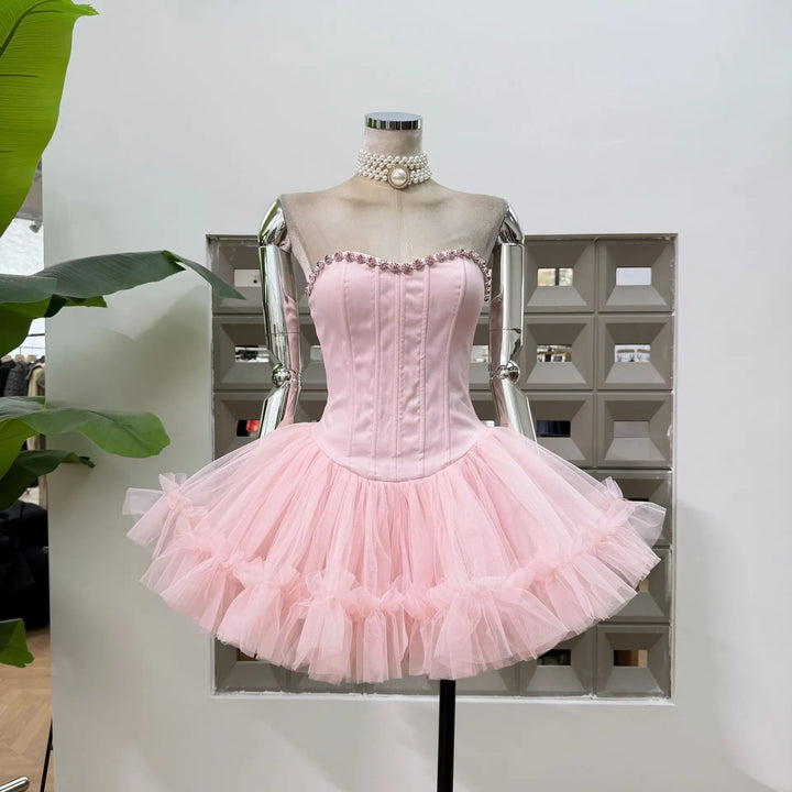 Timeless High Waisted Mini Party Dress