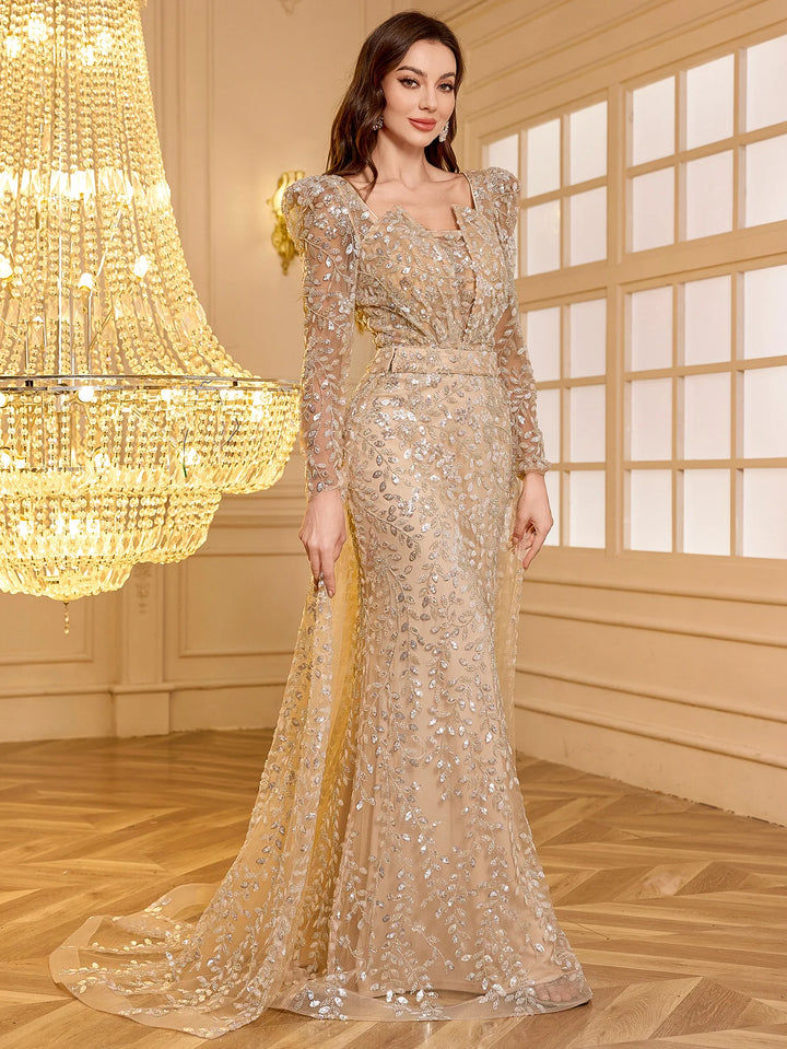 Embellished Sweetheart Neck Evening Party Dress