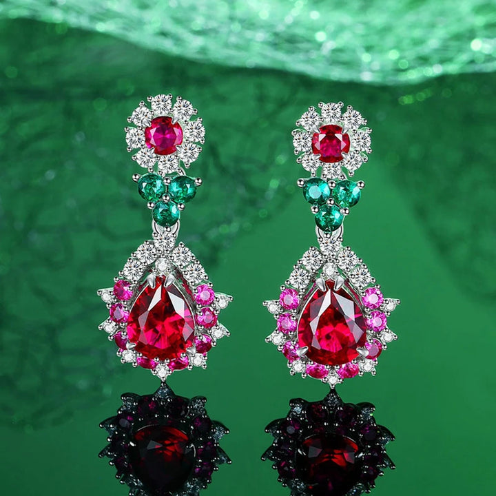 Sterling Silver Sapphire Drop Earrings