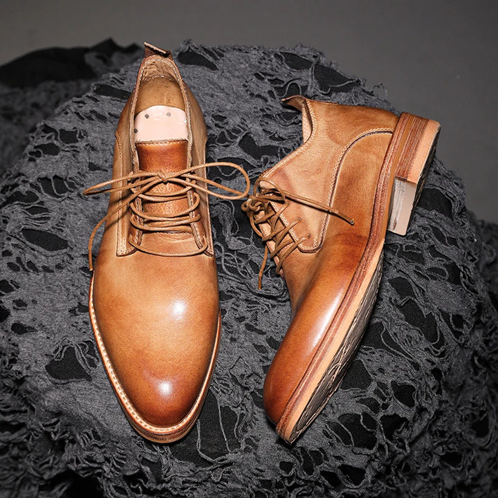 Elegant British Style Calf Leather Shoes