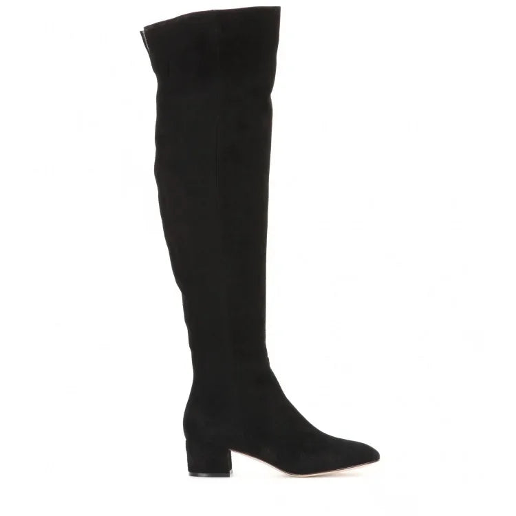 Premium Round Head Mid-heel Boots