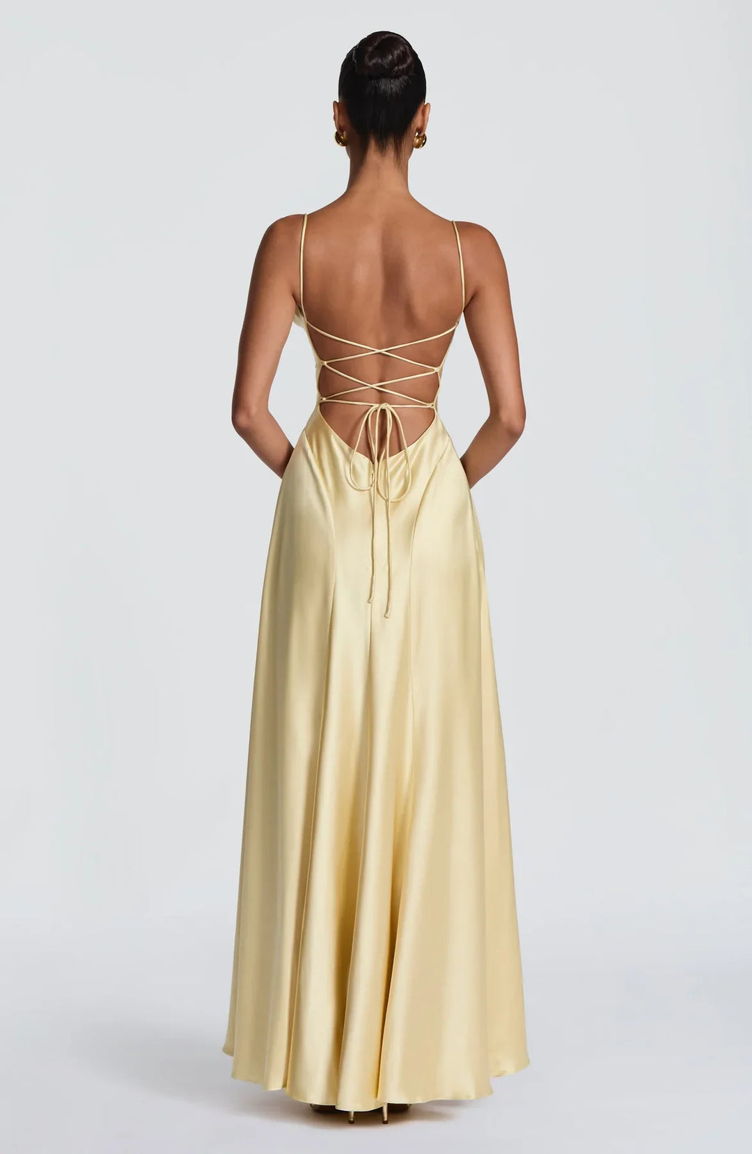 Luxurious Spaghetti Corset Bustier Gown