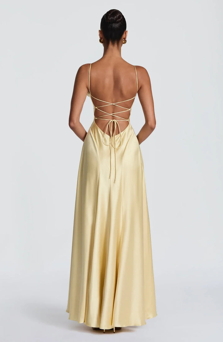 Luxurious Spaghetti Corset Bustier Gown