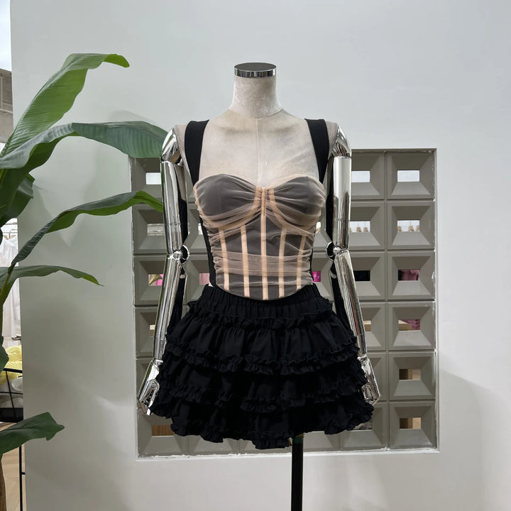 Luxury Lace Corset Two-Pcs Mini Cocktail Dress
