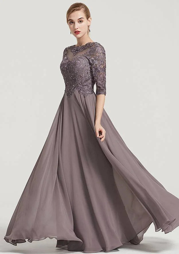 Regal A-Line Mother Of Bride Gown