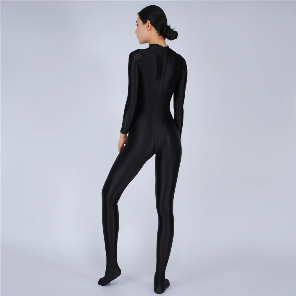 Elegant Oil Glossy Fit Yoga Rompers