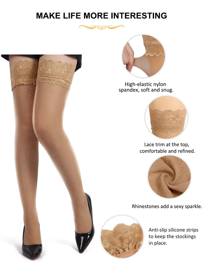 Stylish Over-Knee Glitter Stockings