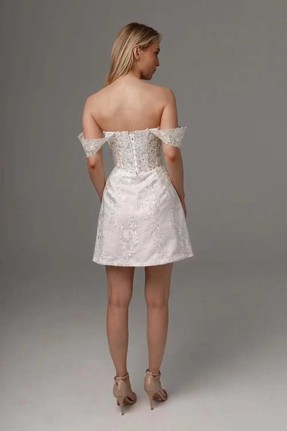 Sophisticated A-Line Short Wedding Dress