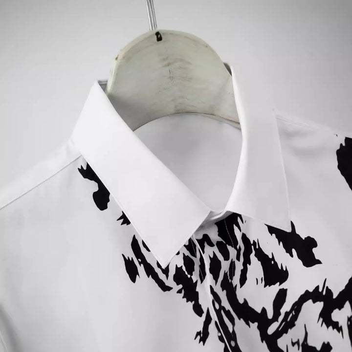 High-End Leopard Print Casual Shirt