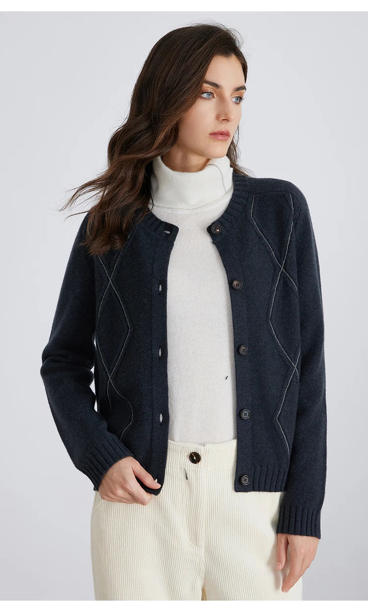 High-end Merino Wool Cardigan