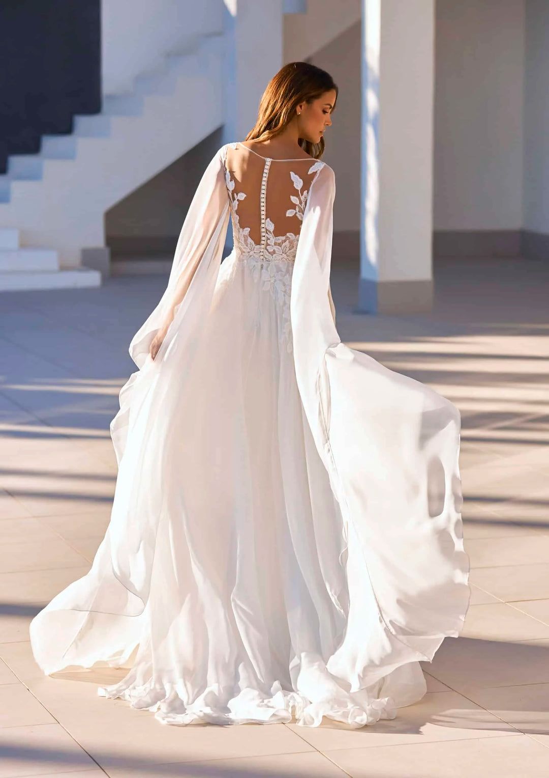 Exquisite Backless Bohemian Bridal Gown