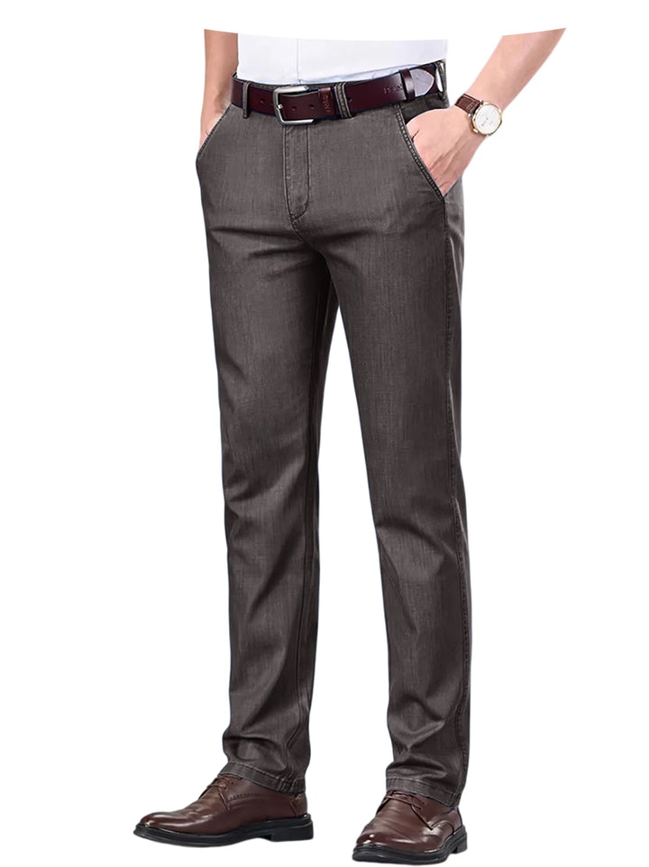 Dark gray straight-leg men&