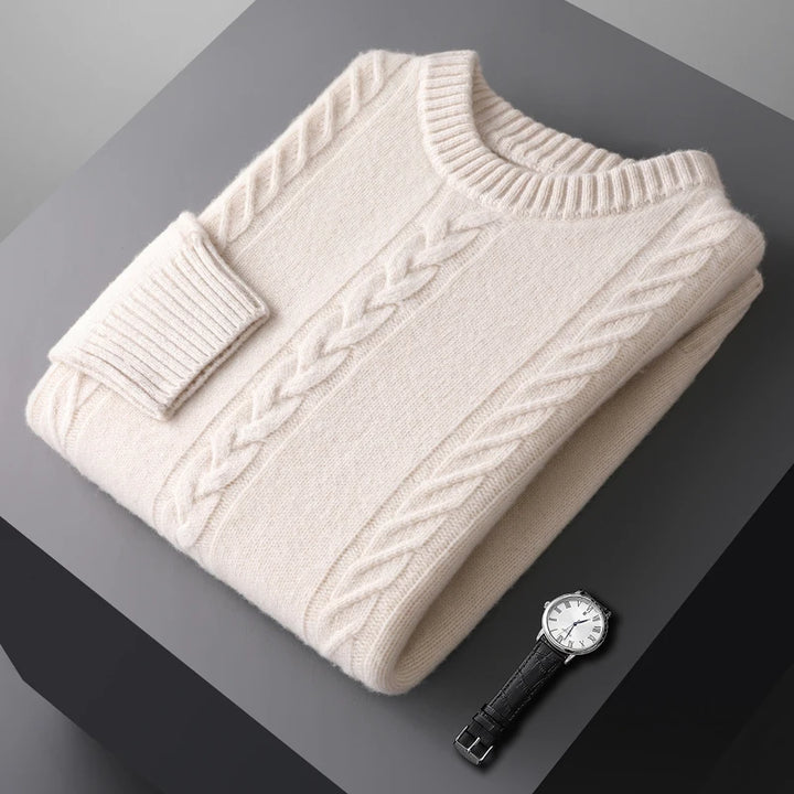 Soft Warm Cable Stitch Pullover Sweater