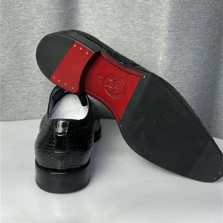 Exotic Square-toe Oxford Shoes