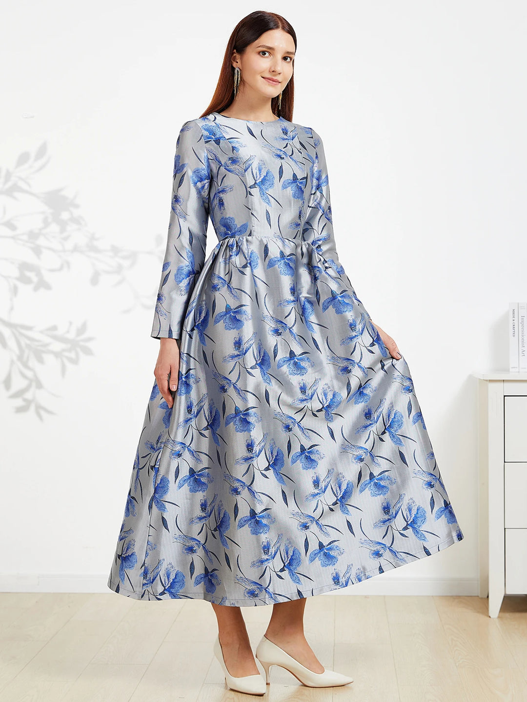 Glamorous Floral Nights Evening Party Dress