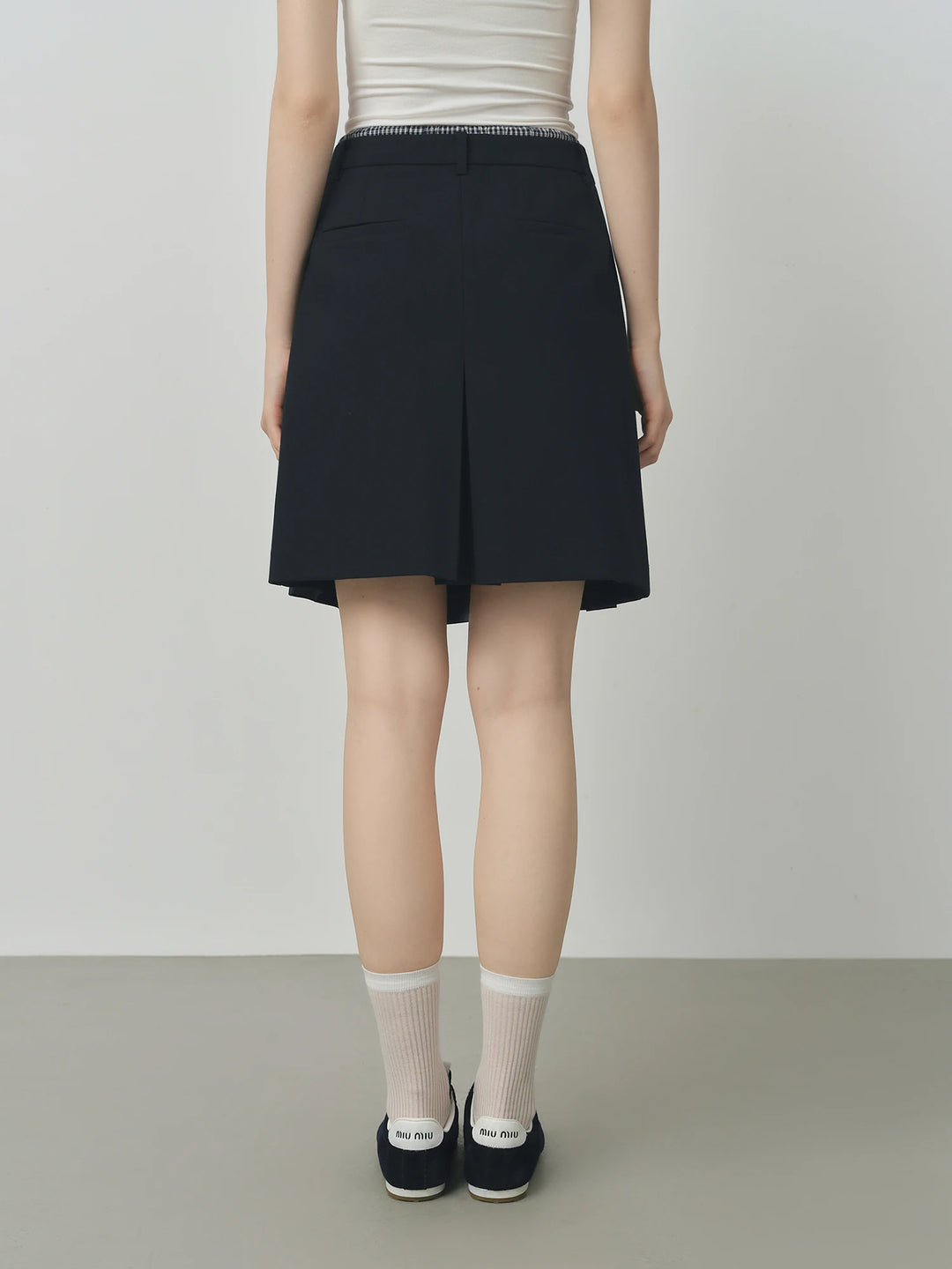 Alluring Fake Two-Piece Mini Skirt