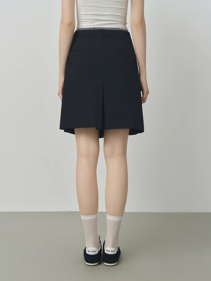 Alluring Fake Two-Piece Mini Skirt