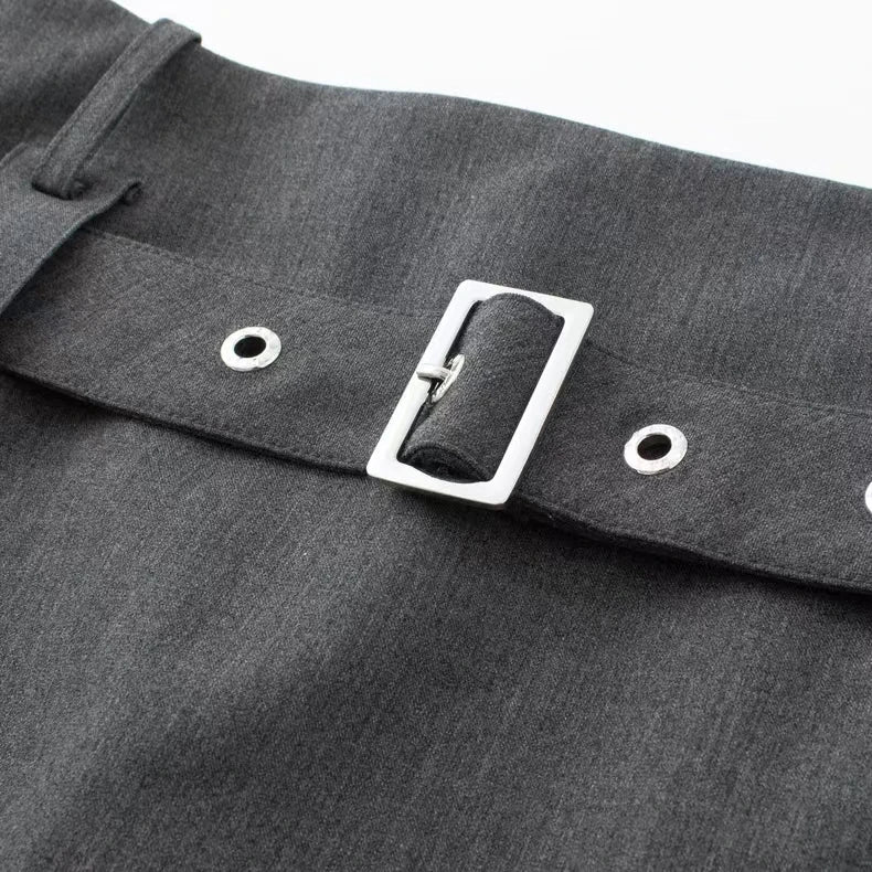 Fashionable A-Line Belted Skirt