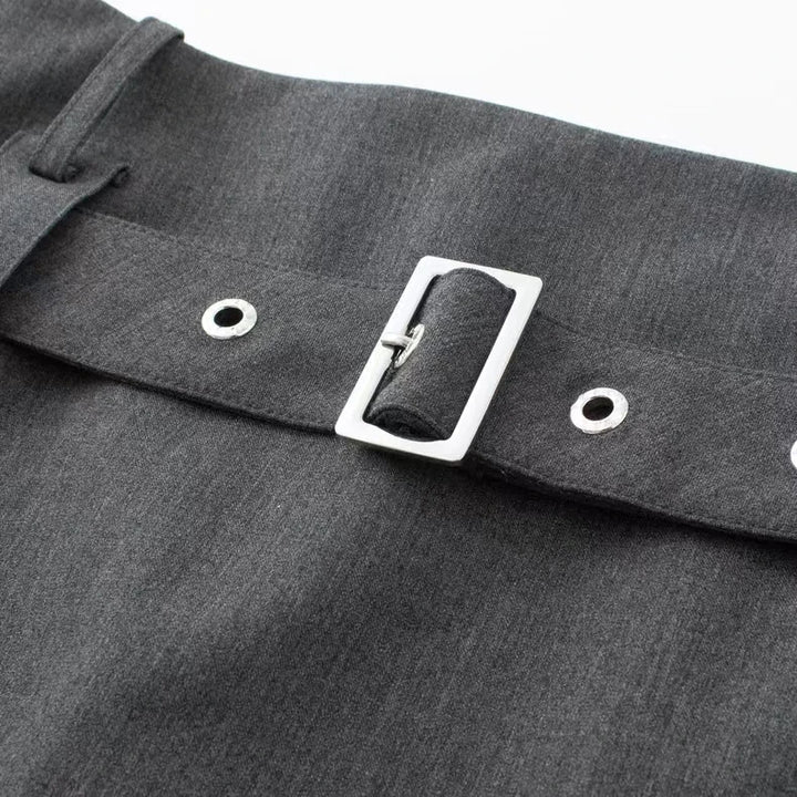 Fashionable A-Line Belted Skirt