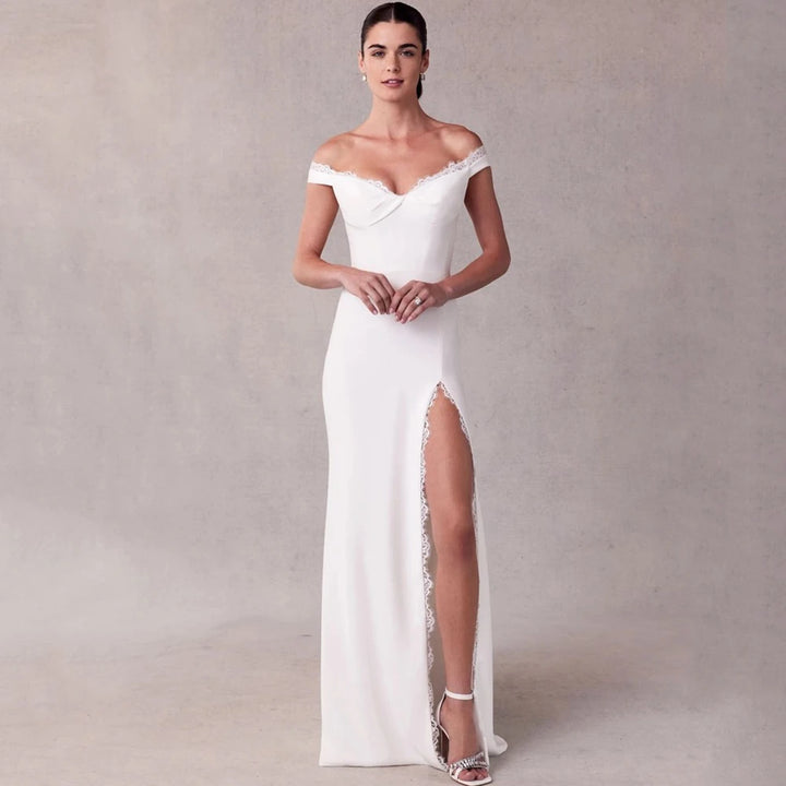 Stunning Side Slit Wedding Dress