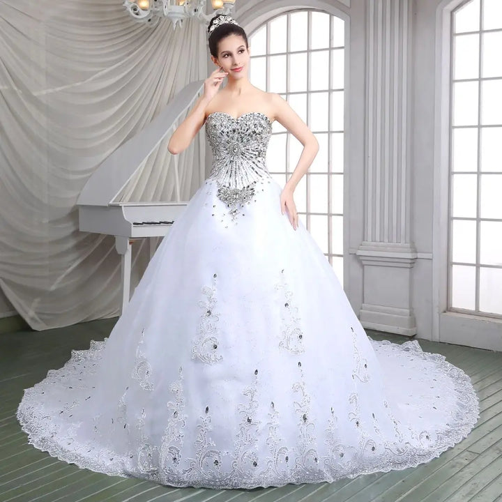 Richness Of Arabic Tulle Fashion Wedding Gown