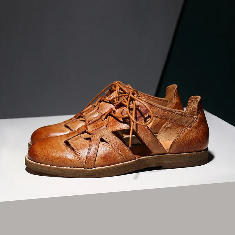 Oil Slick Handcrafted Gladiator Shoes