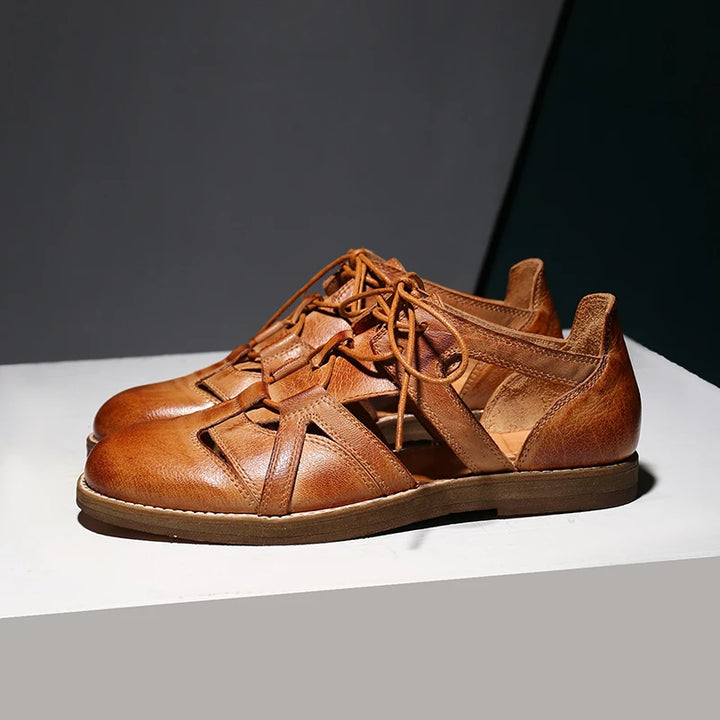 Oil Slick Handcrafted Gladiator Shoes