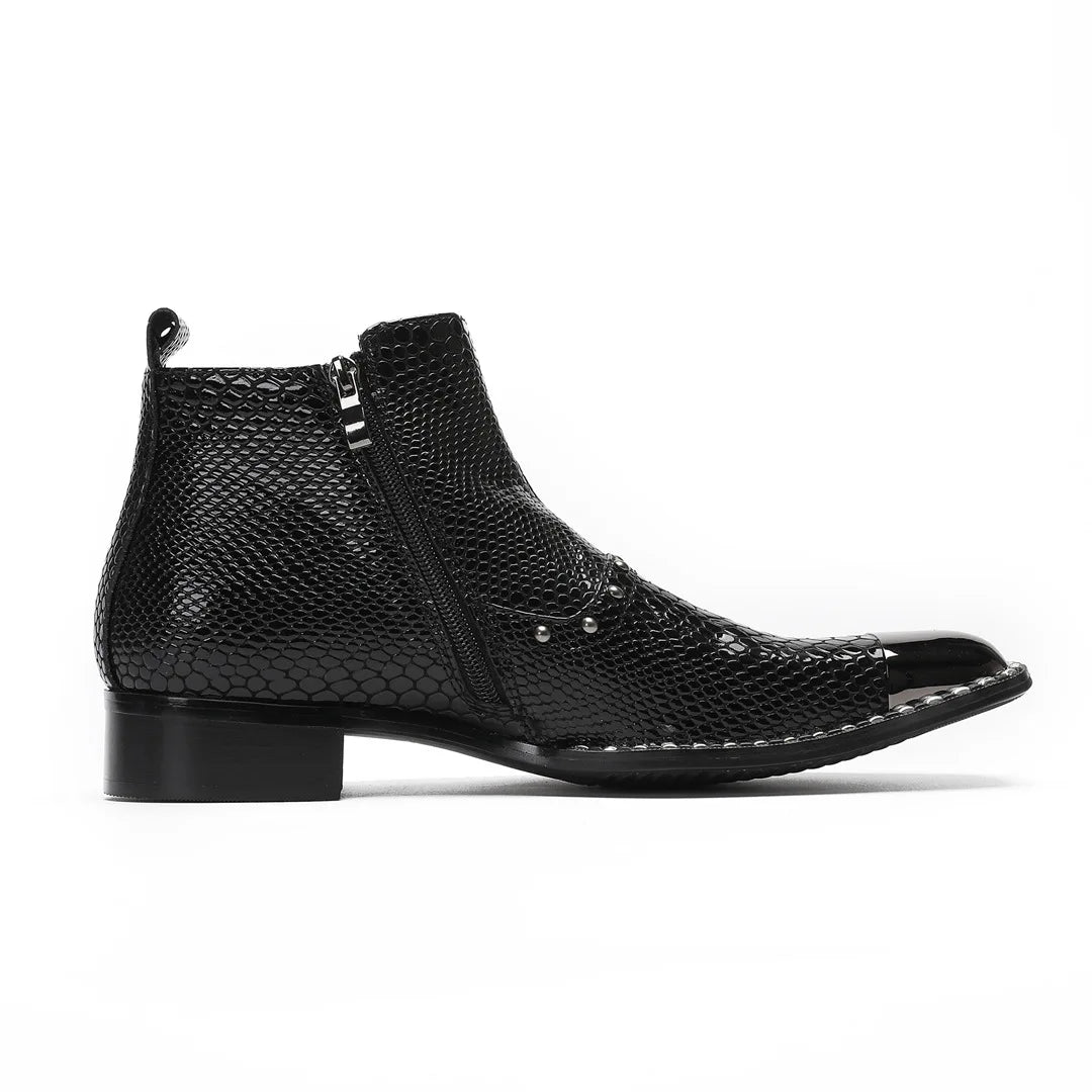 Refined Pointed Toe Zip Ankle Boots