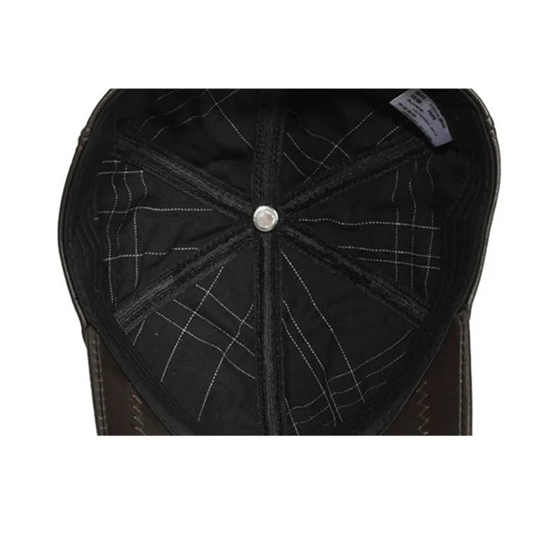 Lavish Natural Leather Men's Baseball Cap