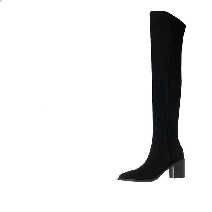 Fashionable Over Knee Suede Boots