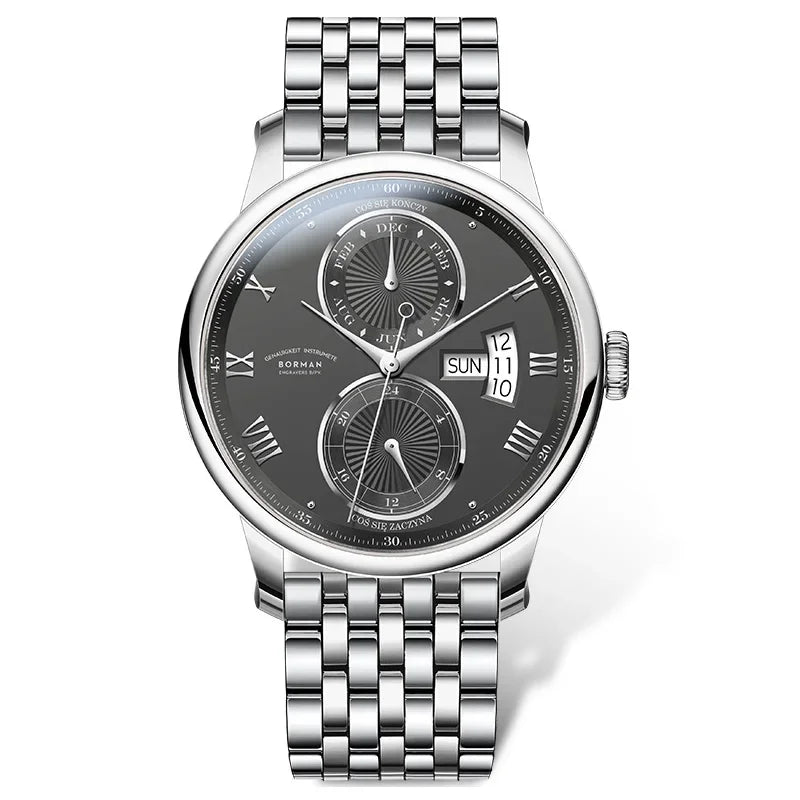 Polished Sapphire Crystal Multi-function Wristwatch