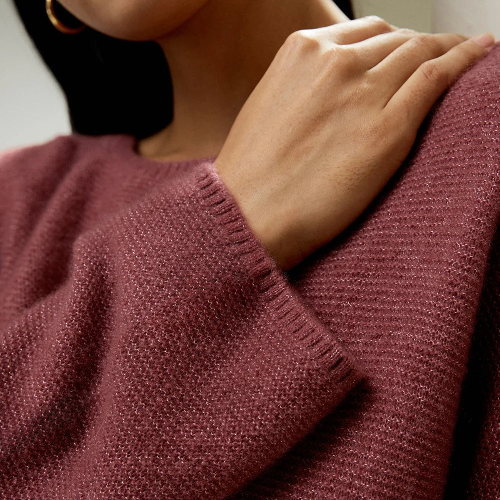 Drop-Shoulder Cashmere Blend Sweatshirt