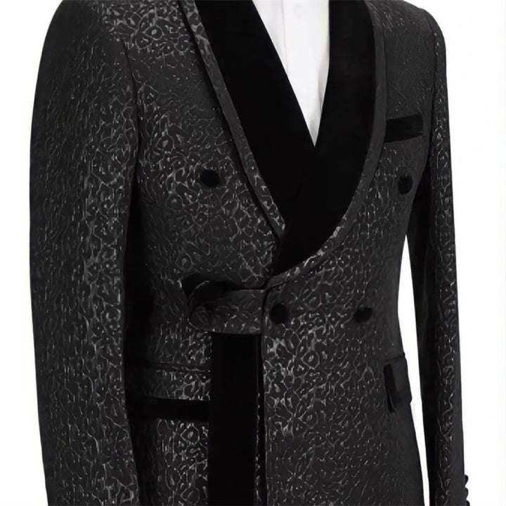 Floral Tuxedo 2-Piece Jacquard Suit