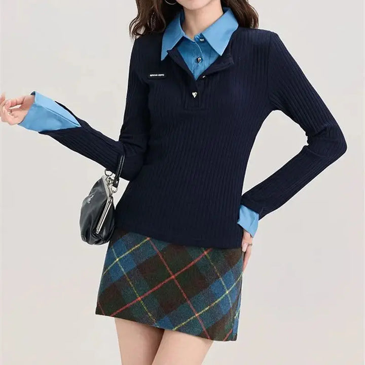 Luxury Plaid A-Line Mini Skirt