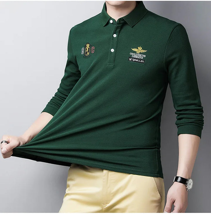Turn Down Collar Men's Polo T-Shirt