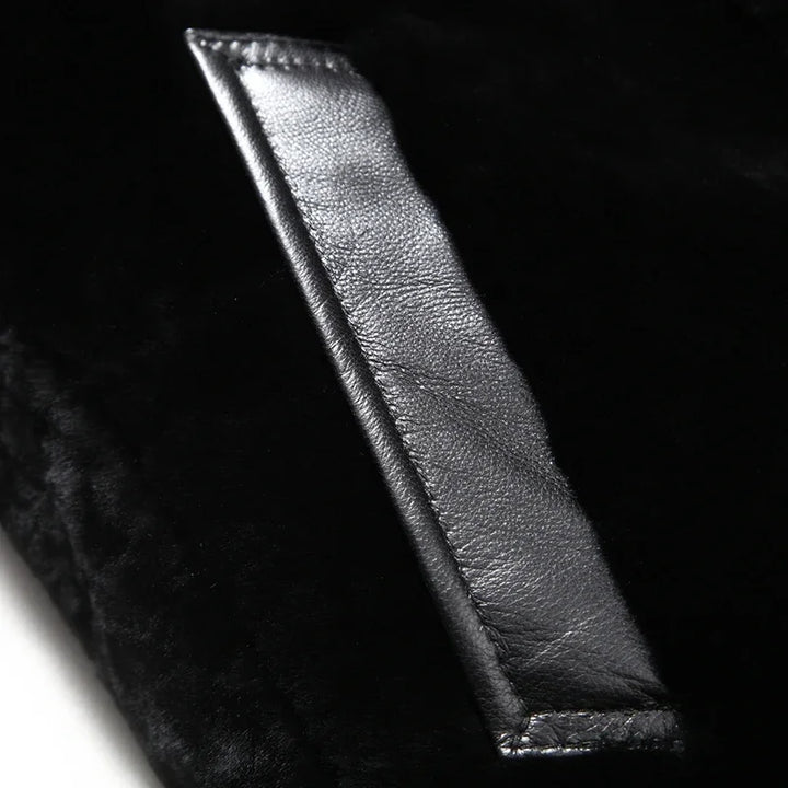 Alluring Shearling Fur Wool Coat