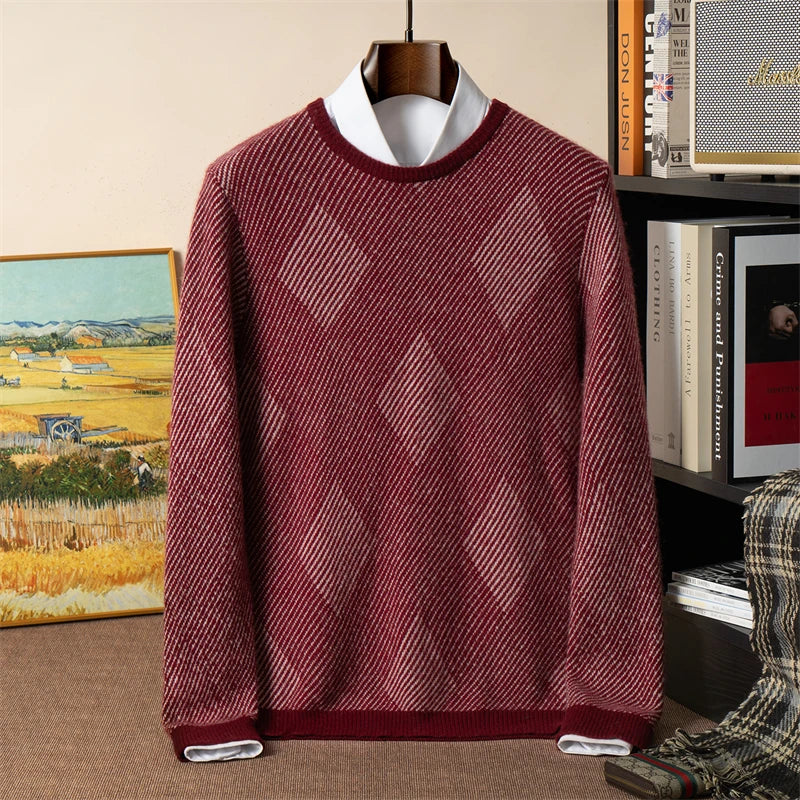 Luxurious Round Neck Pure Cashmere Sweater