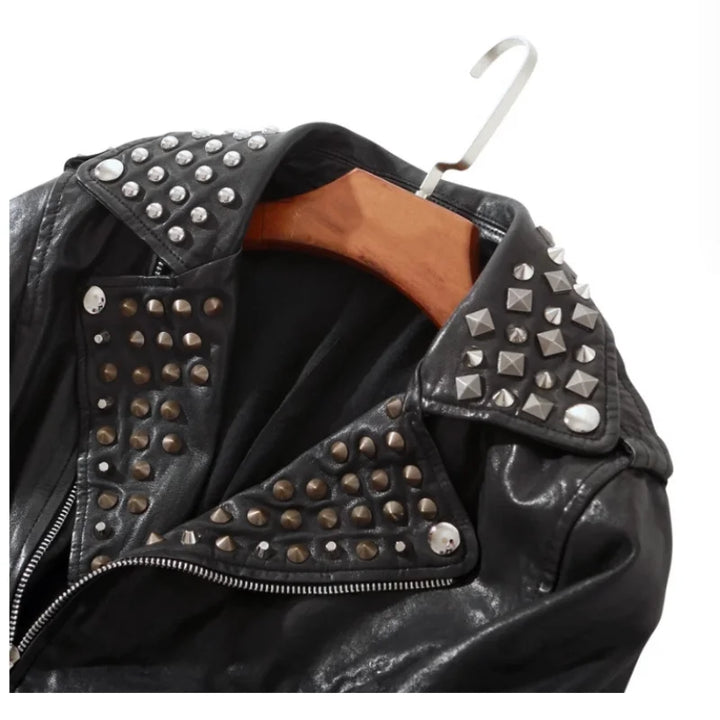 Punk Style Women's Leather Jacket
