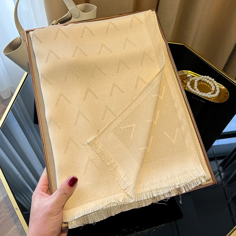 Elegant Silk Blend Shawl Wrap Headscarf